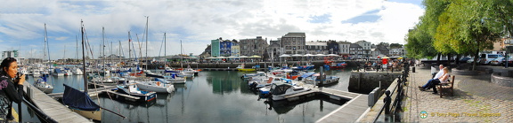 Panorama of Sutton Harbour Marina