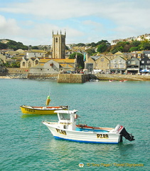 The towering view of St Ives Parish Church