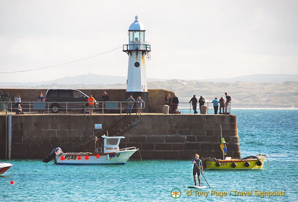 From the lighthouse is a nice view of St Ives harbour