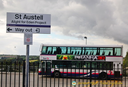 Alight at St Austell Station for Eden Project