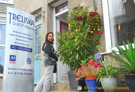 Me, outside the Treliska Guest House