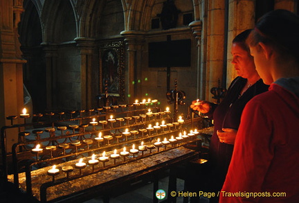 Making offerings at York Minster