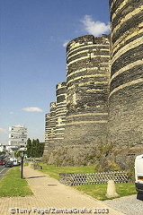 Chateau d'Angers overlooks the River Maine.