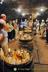 Wine-tasting, Gevry-Chambertin, Cote d'Or, France