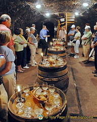 Wine-tasting, Gevry-Chambertin, Cote d'Or, France