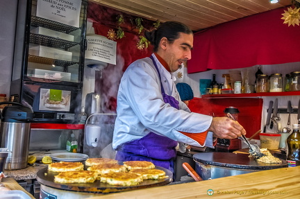 Food vendor at the Colmar Christmas market