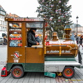 A hot chestnut stand (1051 ziyaret) Heisse marrone sold from this converted train A hot chestnut stand