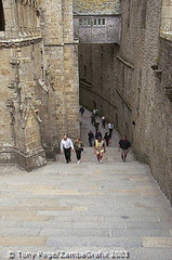 The abbey was used as a prison during the revolution [Mont-St-Michel - France]