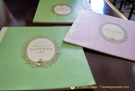 Ladurée Menus