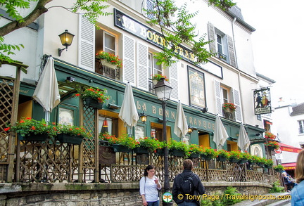 La Bonne Franquette, a restaurant near the corner of rue des Saules and rue Norvins