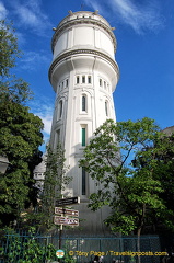 Beautiful white water tower