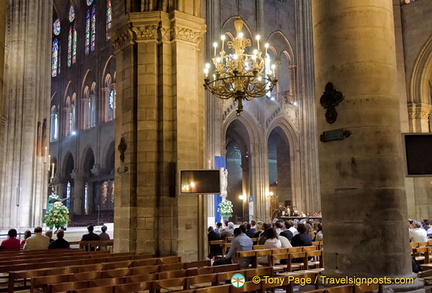 Giant columns of Notre-Dame