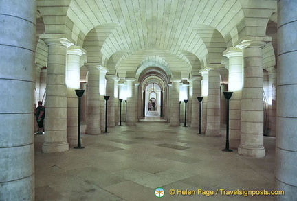 Doric columns in the Panthéon crypt