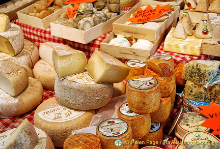 A range of French cheeses