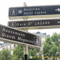 Direction signs at Boulevard Haussmann