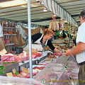 Val shopping for meat