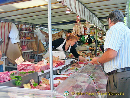 Val shopping for meat