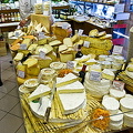 Beautiful cheeses at Raspail market