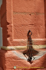 Hochgerictlige strafe - a medieval restraint in the Marktplatz used to humiliate the offender