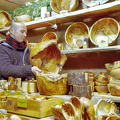 Checking the price of the bowl (1514 besök) Freiburg Christmas market stallholder checking the price of the large bowl Checking the price of the bowl