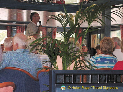 Hendrik commencing a lecture on river locks
[Main Locks - Europe River Cruise - Germany]