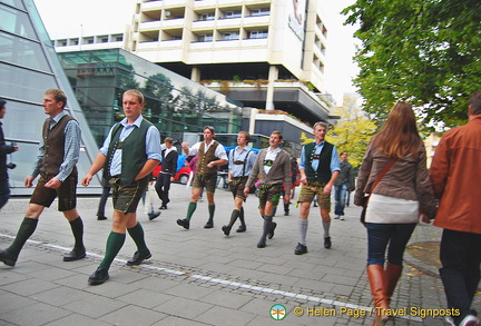 A lederhosen parade