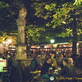 Hofbrauhaus Beer Garden and its Lion fountain