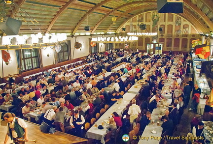 Hofbrauhaus' Festival Hall is the main restaurant