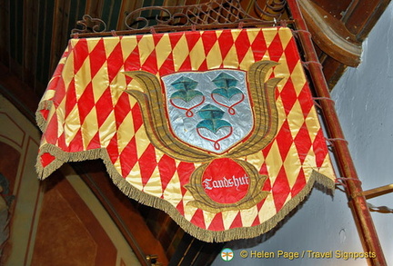 Very old flags of dominions once ruled by Bavaria.  This one is from Landshut.