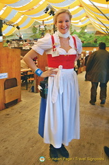 A friendly face in the Fischer-Vroni beer tent