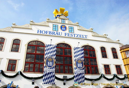 Hofbräu-Festzelt, the second largest of the Oktoberfest tents