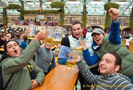 A very happy Oktoberfest group