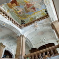 Staircase and ceiling fresco are noteworthy features of the Neue Residenz 