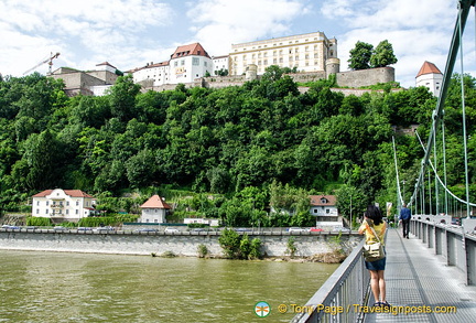 Me crossing the Oberhaus Haengebruecke