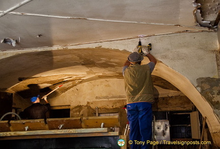 Renovation work after the Passau flooding