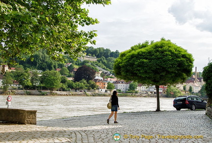 Walking along the Inn River front