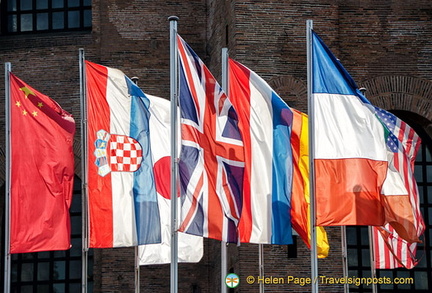 Flags at the Konstantin-Basilika