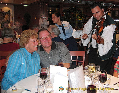 Jackie & Mike, being serenaded