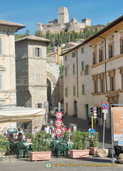 Assisi town with Rocca Maggiore towering over it