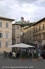 Cafe on the Piazza del Comune