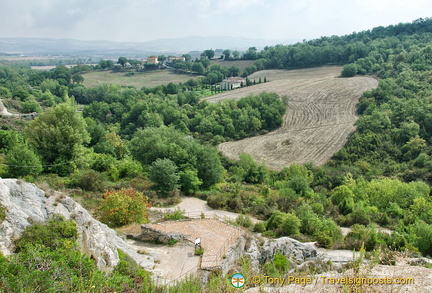 Looking down the valley from Bagno Vignoni