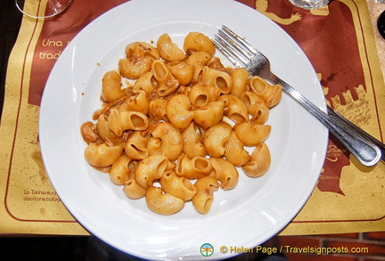 Plate of delicious porcini pasta