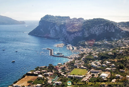 Aerial view of Capri town