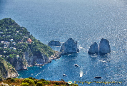 View of the Faraglioni Rocks from Monte Solaro