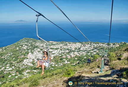 Passing chairlift passengers