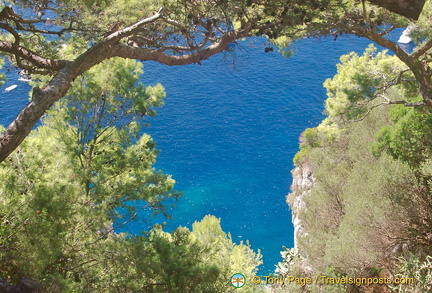 The beautiful blue water of the Bay of Naples