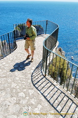 Tony checking the views from the Faraglioni lookout