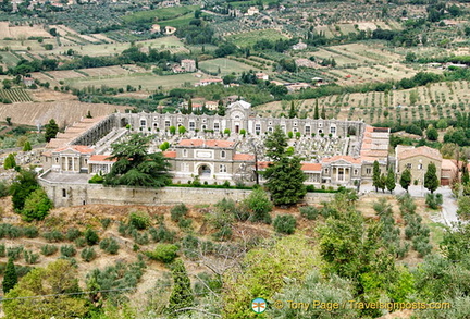 Cortona's walled cemetery