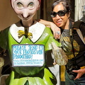 Me and Pinocchio at Osteria Toscanella on via Toscanella