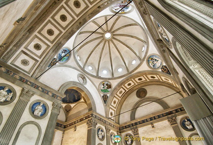 Small round windows in the dome provide some lighting